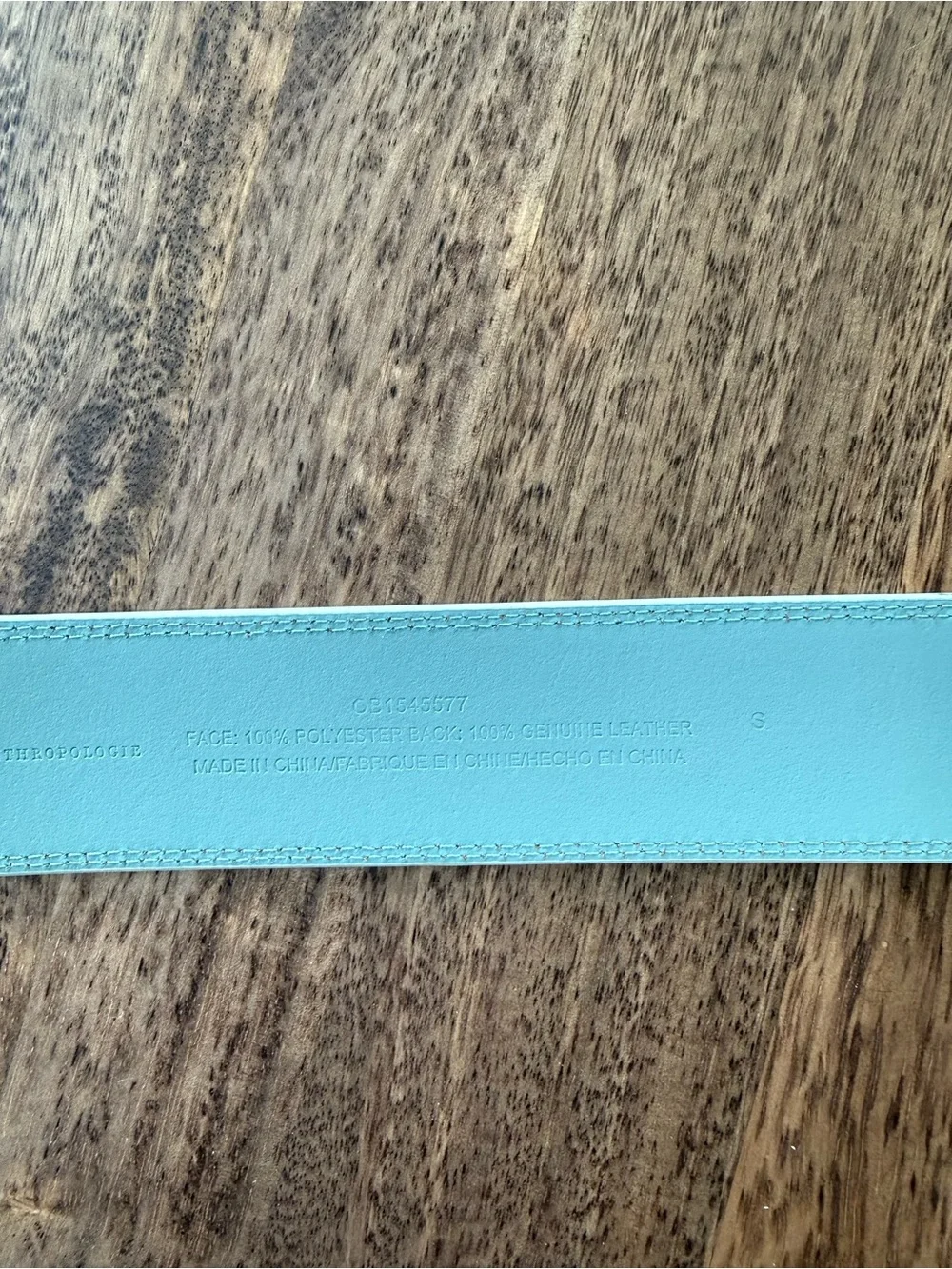 Anthropologie Blue & White Color-block Leather Belt